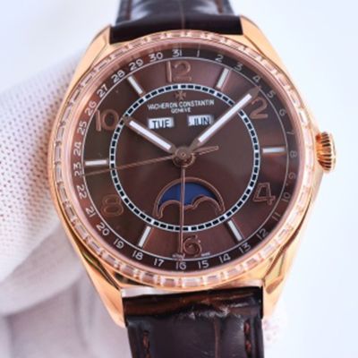 Vacheron Constantin Fiftysix Day-Date  2460 QCL/1 Movement Baguette Bezel Watch